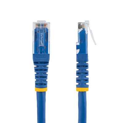 StarTech.com 8ft CAT6 Ethernet Cable - Blue Molded Gigabit - 100W PoE UTP 650MHz - Category 6 Patch Cord UL Certified Wiring/TIA