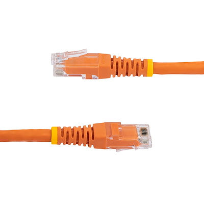 StarTech.com Câble Ethernet CAT6 de 1,8 m – Gigabit moulé orange – 100 W PoE UTP 650 MHz – Cordon de brassage catégorie 6 Câblage certifié UL/TIA