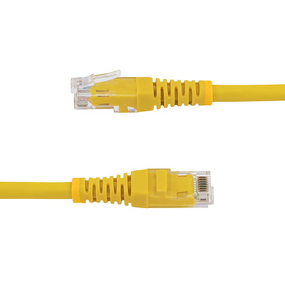 StarTech.com 1ft CAT6 Ethernet Cable - Yellow Molded Gigabit - 100W PoE UTP 650MHz - Category 6 Patch Cord UL Certified Wiring/TIA