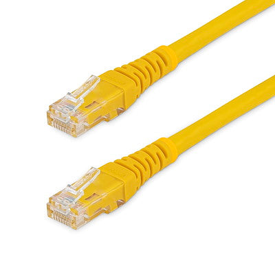 StarTech.com Câble Ethernet CAT6 de 3 m – Gigabit moulé jaune – 100 W PoE UTP 650 MHz – Cordon de brassage catégorie 6 Câblage certifié UL/TIA