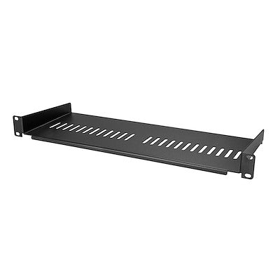 StarTech.com Étagère de rack de serveur ventilée 1U – Plateau de montage en rack en porte-à-faux fixe de 7 pouces de profondeur pour boîtier de données/AV/réseau de 19 pouces avec écrous à cage