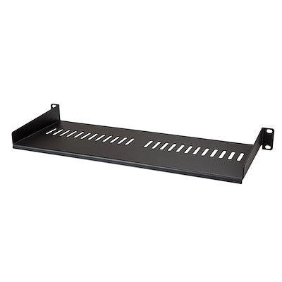 StarTech.com Étagère de rack de serveur ventilée 1U – Plateau de montage en rack en porte-à-faux fixe de 7 pouces de profondeur pour boîtier de données/AV/réseau de 19 pouces avec écrous à cage