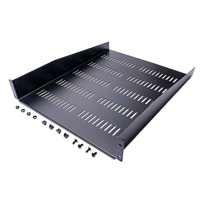 StarTech.com 2U 22in Vented Rack Mount Shelf - Fixed 22 inch Deep antilever Rackmount Tray for Server Rack Cabinet Shelf - 50lbs / 23kg