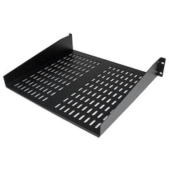 StarTech.com 2U 16in Universal Vented Rack Mount Cantilever Shelf - Fixed Server Rack Cabinet Shelf - 50lbs / 23kg