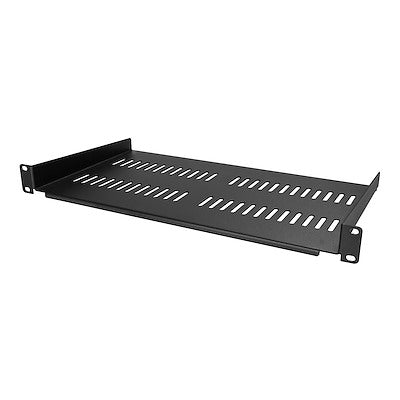 StarTech.com Étagère de rack de serveur ventilée 1U – Plateau de montage en rack en porte-à-faux fixe de 10 pouces de profondeur pour boîtier de données/AV/réseau de 19 pouces avec écrous à cage