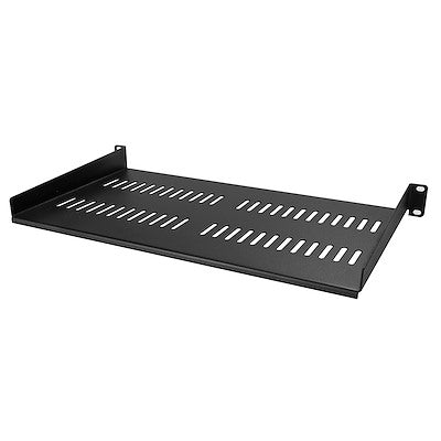 StarTech.com Étagère de rack de serveur ventilée 1U – Plateau de montage en rack en porte-à-faux fixe de 10 pouces de profondeur pour boîtier de données/AV/réseau de 19 pouces avec écrous à cage