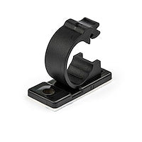 StarTech.com 100 Self Adhesive Cable Management Clips - Ethernet/Network Cable/Office Desk Cord Organizer - Sticky Wire Holder/Clamp Black