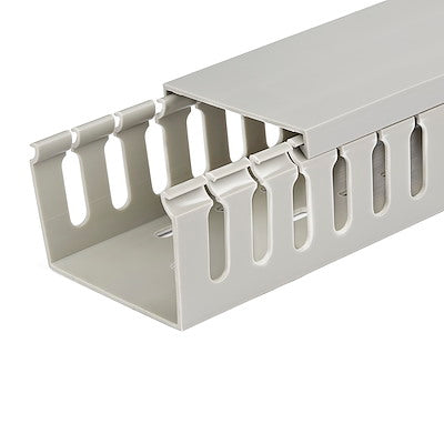 StarTech.com Cable Management Raceway with Cover 3"(75mm)W x 2"(50mm)H, 6.5ft(2m) length, 3/8"(8mm) Slots, Wall Wire Duct, UL Listed