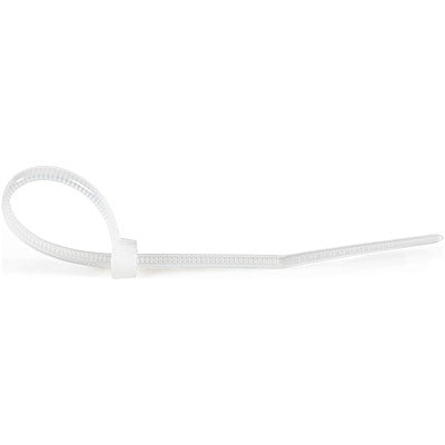 StarTech.com 4"(10cm) Cable Ties, 7/8"(22mm) Dia, 18lb(8kg) Tensile Strength, Nylon Self Locking Zip Ties, UL Listed, 100 Pack, White