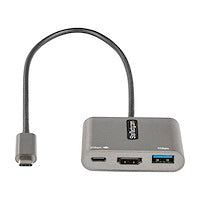 StarTech.com Adaptateur multiport USB C, USB-C vers HDMI 4K, 100 W PD Pass-Through, hub USB 3.0 5 Gbit/s (1xC/1xA), mini station d'accueil USB-C/station de voyage 