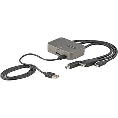 StarTech.com Adaptateur multiport vers HDMI 3 en 1, convertisseur vidéo 4K 60 Hz USB-C, HDMI ou Mini DP vers HDMI, adaptateur AV numérique pour salle de conférence