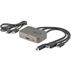 StarTech.com Adaptateur multiport vers HDMI 3 en 1, convertisseur vidéo 4K 60 Hz USB-C, HDMI ou Mini DP vers HDMI, adaptateur AV numérique pour salle de conférence