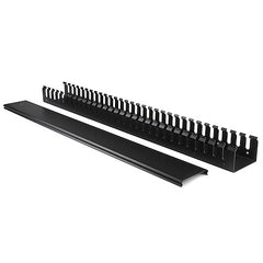 StarTech.com Vertical Cable Organizer with Finger Ducts - Vertical Cable Management Panel - Rack-Mount Cable Raceway - 20U - 3 ft.