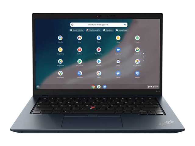 Lenovo ThinkPad C14 Gen 1 21C9000HCZ 14" Chromebook - Full HD - 1920 x 1080 - Intel Core i5 12th Gen i5-1245U Deca-core (10 Core) 3.30 GHz - 8 GB Total RAM - 256 GB SSD - Abyss Blue