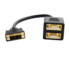 StarTech.com 1 ft DVI-I Analog to 2x VGA Video Splitter Cable - M/F