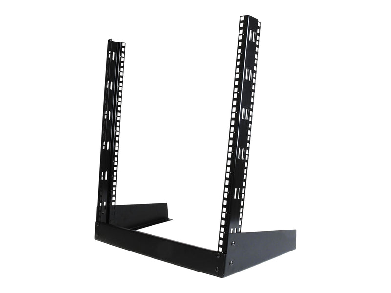 StarTech.com 2-Post 12U Desktop Server Rack, Open Frame 19in Network Rack, Small Home/Office Rack for AV / Studio / Data / IT Equipment