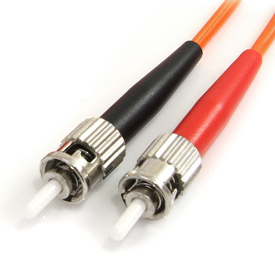 StarTech.com Câble fibre optique 1 m - Duplex multimode 62,5/125 - LSZH - ST/ST - OM1 - Câble de brassage fibre ST vers ST