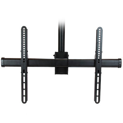 StarTech.com Ceiling TV Mount - 3.5' to 5' Pole - 32 to 75" TVs with a weight capacity of up to 110 lb. (50 kg) - Telescopic pole can extend from 42" to 61" (1060 to 1560 mm) - Ceiling mount swivels +60 /-60 degrees to adjust to your ceiling - Swivel the