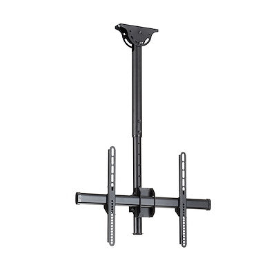 Support TV  - Poteau court de 1,8' à 3' - Téléviseurs de 32 à 75" avec une capacité de poids allant jusqu'à 110 lb (50 kg) -  22" à 33,5" (560 à 910 mm ) - Le support de plafond pivote de +60 / -60 degrés pour s'adapter à votre plafond - Pivotant