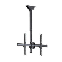 Support TV  - Poteau court de 1,8' à 3' - Téléviseurs de 32 à 75" avec une capacité de poids allant jusqu'à 110 lb (50 kg) -  22" à 33,5" (560 à 910 mm ) - Le support de plafond pivote de +60 / -60 degrés pour s'adapter à votre plafond - Pivotant