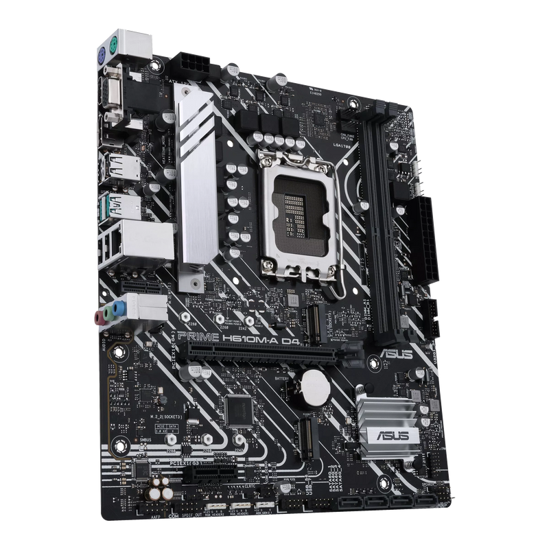 Asus Prime H610M-A D4-CSM Desktop Motherboard - Intel H610 Chipset - Socket LGA-1700 - Micro ATX