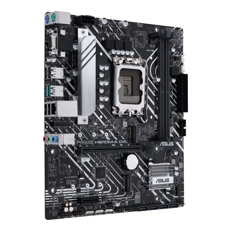 Asus Prime H610M-A D4-CSM Desktop Motherboard - Intel H610 Chipset - Socket LGA-1700 - Micro ATX