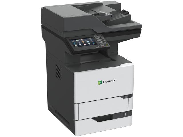 Lexmark MX720 MX721adhe Laser Multifunction Printer-Monochrome-Copier/Fax/Scanner-65 ppm Mono Print-1200x1200 Print-Automatic Duplex Print-300000 Pages Monthly-650 sheets Input-Color Scanner-600 Optical Scan-Monochrome Fax-Gigabit Ethernet