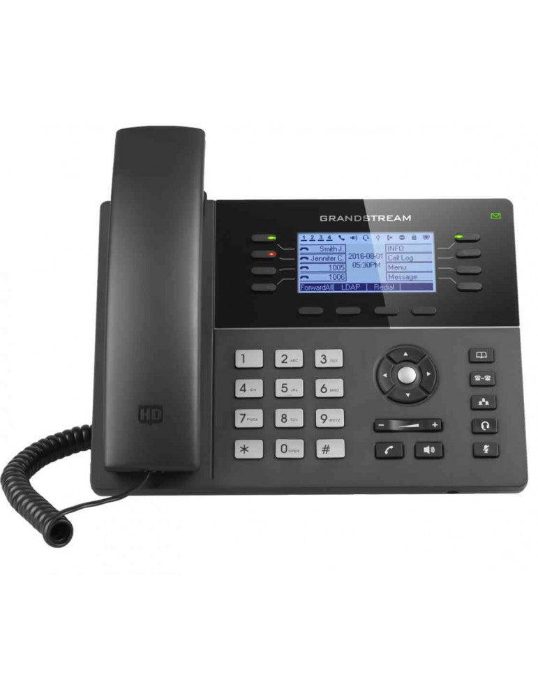 Grandstream GXP1782 IP Phone - Corded - Wall Mountable, Desktop - Black