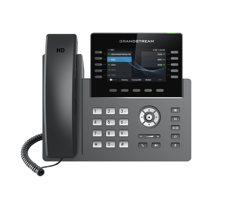 Téléphone IP Grandstream GRP2615 - Avec fil - Avec ou sans fil - Wi-Fi, Bluetooth - Bureau, Montage mural