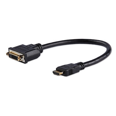 StarTech.com 8in (20cm) HDMI to DVI Adapter, DVI-D to HDMI (1920x1200p), 10 Pack, HDMI Male to DVI-D Female Cable, HDMI to DVI Cord, Black