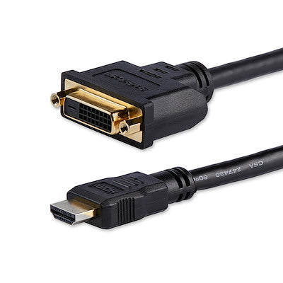 StarTech.com Adaptateur HDMI vers DVI 20 cm, DVI-D vers HDMI (1920 x 1200p), lot de 10, câble HDMI mâle vers DVI-D femelle, cordon HDMI vers DVI, noir