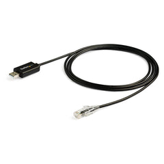 Connect 6 ft / 1.8m Cisco USB console cable to USB 2.0 equipped laptop to RJ45 p