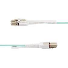 StarTech.com Câble fibre optique multimode LC vers LC (UPC) OM4 de 3 m (10 pieds), languettes push-pull, 50/125 µm, réseaux 100G, insensible aux courbures, LSZH