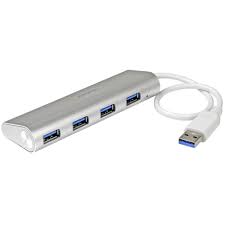 StarTech.com Hub USB 3.0 portable 4 ports avec câble intégré - 5 Gbit/s - Hub USB compact et en aluminium
