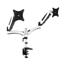 Amer Mounts HYDRA2 Clamp Mount for Monitor - White, Chrome, Black