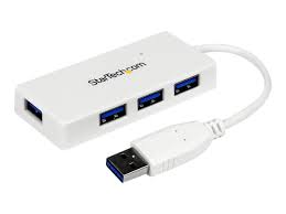 StarTech.com Portable 4 Port SuperSpeed Mini USB 3.0 Hub - 5Gbps - White
