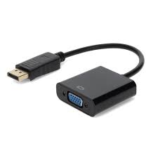 Câble adaptateur AddOn 20,00 cm (8,00 pouces) DisplayPort mâle vers VGA femelle noir