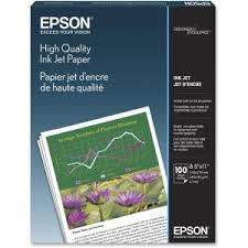 Epson High Quality Ink Jet Paper - coated paper - Letter A Size (8.5 in x 11 in)