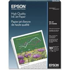 Epson High Quality Ink Jet Paper - papier couché - Format Lettre A (8,5 po x 11 po)