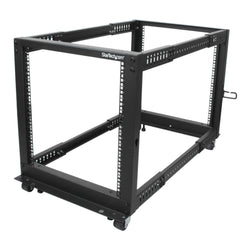 StarTech.com 4-Post 12U Mobile Open Frame Server Rack, 19