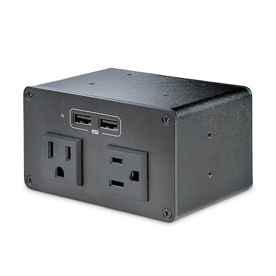 StarTech.com Module de prise de courant pour boîtier de connectivité de table de conférence - 2x alimentation CA et 2x USB-A - Hub d'alimentation et de charge