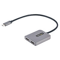 StarTech.com Adaptateur USB-C vers double HDMI, hub MST multi-moniteurs USB Type-C, double extension/répartiteur d'affichage pour ordinateur portable HDMI 4K 60 Hz, Windows