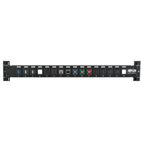 Tripp Lite N062-016-KJ 16 ports 1U RackMount non blindé Keystone vierge/Panneau de brassage multimédia