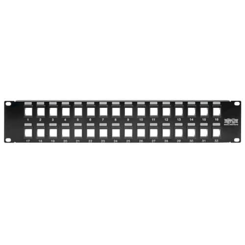 Tripp Lite N062-032-KJ 32 ports 2U RackMount non blindé Keystone vierge/Panneau de brassage multimédia