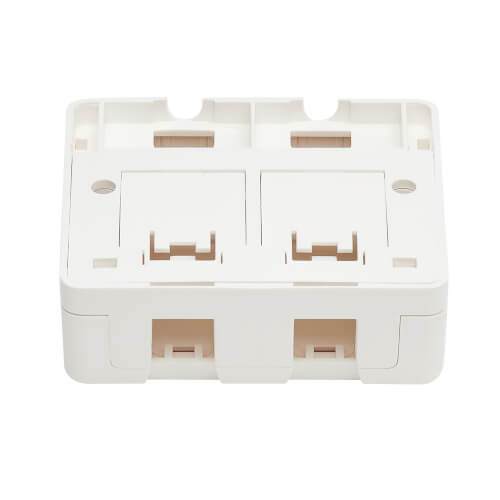 Tripp Lite Surface-Mount Box for Keystone Jacks - 2 Ports, White