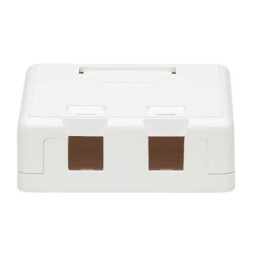 Tripp Lite Surface-Mount Box for Keystone Jacks - 2 Ports, White