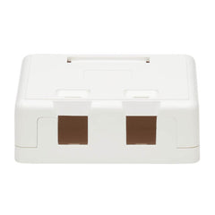 Tripp Lite Surface-Mount Box for Keystone Jacks - 2 Ports, White