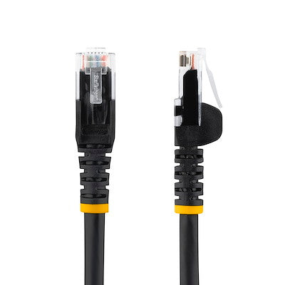 StarTech.com Câble Ethernet CAT6 de 10,7 m, LSZH (faible fumée, sans halogène) 10GbE sans accroc, 100 W PoE UTP RJ45, cordon de brassage réseau noir ETL 