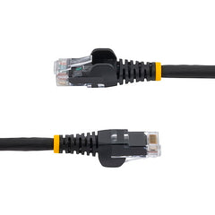 StarTech.com Câble Ethernet CAT6 de 10,7 m, LSZH (faible fumée, sans halogène) 10GbE sans accroc, 100 W PoE UTP RJ45, cordon de brassage réseau noir ETL 