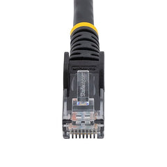 StarTech.com Câble Ethernet CAT6 de 10,7 m, LSZH (faible fumée, sans halogène) 10GbE sans accroc, 100 W PoE UTP RJ45, cordon de brassage réseau noir ETL 